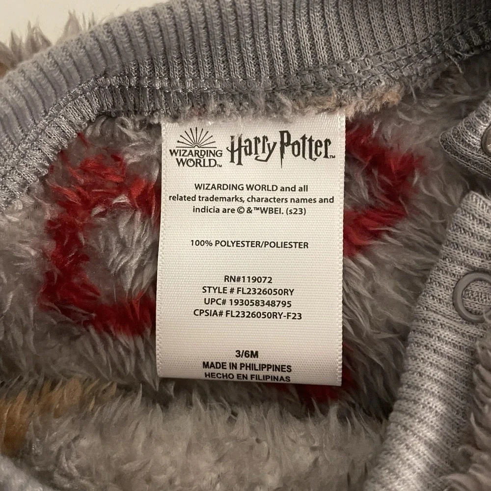 Wizarding World Harry Potter Fuzzy Cozy Toddler‎ Sweater 3-6m